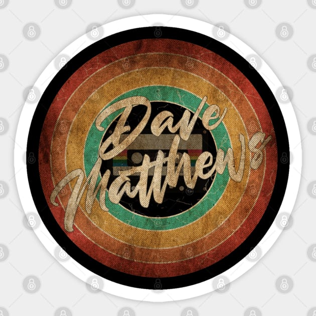 Dave Matthews Vintage Circle Art Sticker by antongg